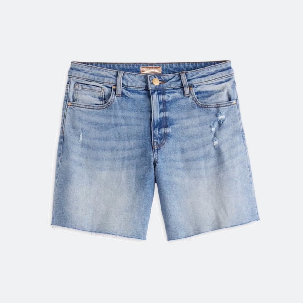 EUC Kut From The Kloth Hailey High Rise Bermuda Denim Shorts